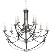 Quoizel ANA5015K Alana 15 Light Chandelier, Mystic Black Alternate Image 4.jpg
