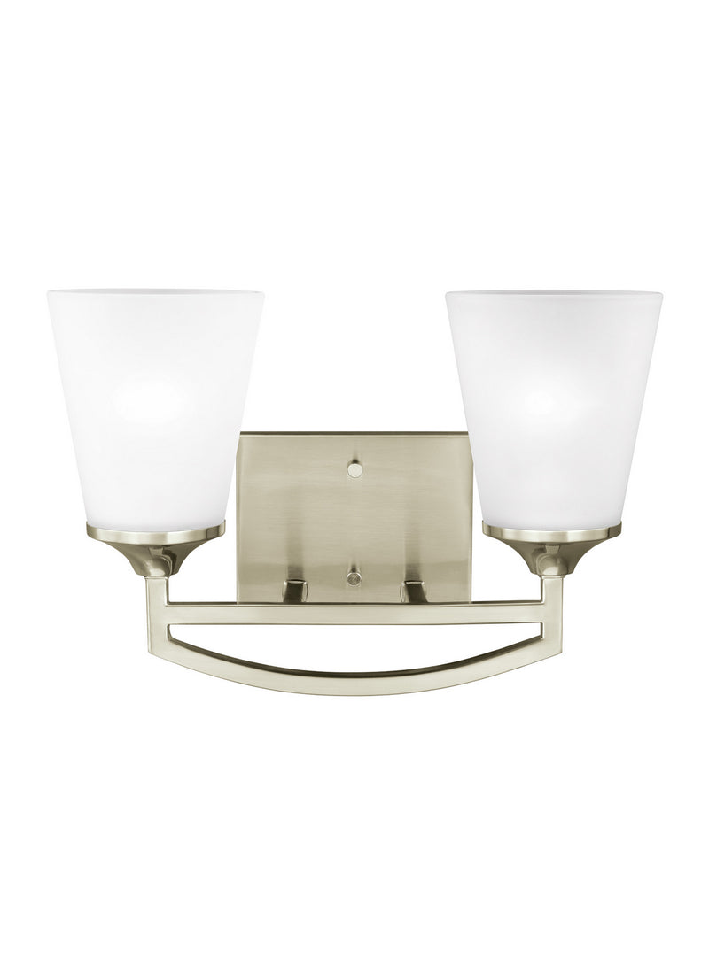Generation Lighting 4424502EN3-962 Hanford Two Light Wall / Bath, Brushed Nickel Main Image.jpg
