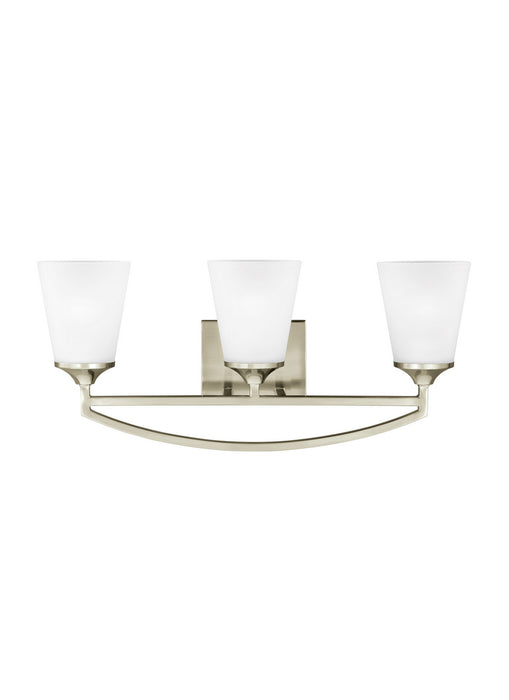 Generation Lighting 4424503EN3-962 Hanford Three Light Wall / Bath, Brushed Nickel Main Image.jpg