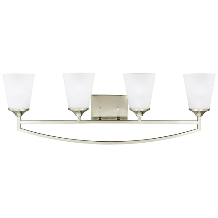 Generation Lighting 4424504EN3-962 Hanford Four Light Wall / Bath, Brushed Nickel Main Image.jpg
