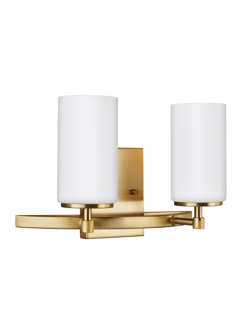 Generation Lighting 4424602-848 Alturas Two Light Wall / Bath, Satin Brass Alternate Image.jpg