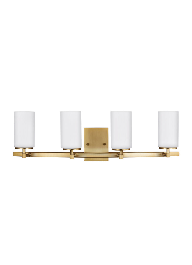 Generation Lighting 4424604-848 Alturas Four Light Wall / Bath, Satin Brass Main Image.jpg