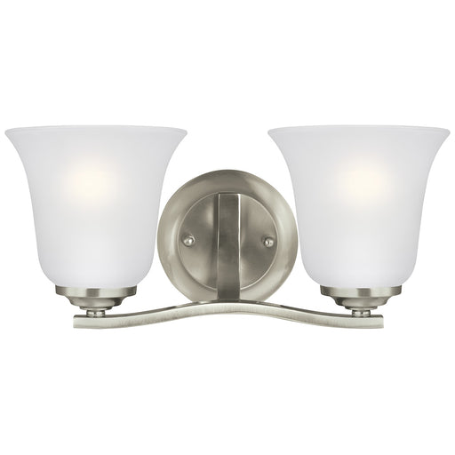 Generation Lighting 4439002-962 Emmons Two Light Wall / Bath, Brushed Nickel Main Image.jpg