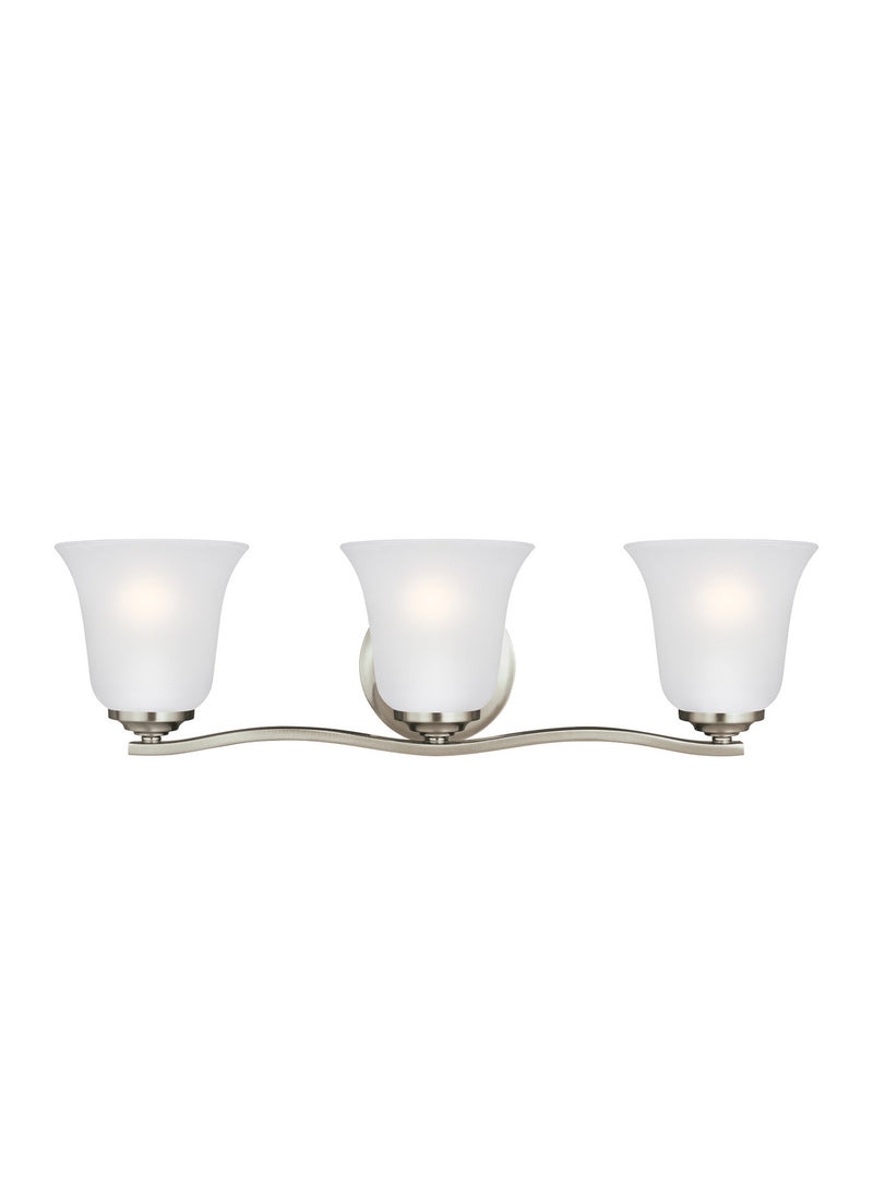 Generation Lighting 4439003-962 Emmons Three Light Wall / Bath, Brushed Nickel Main Image.jpg