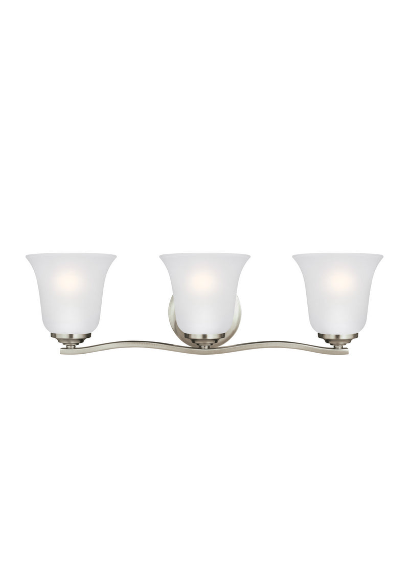 Generation Lighting 4439003EN3-962 Emmons Three Light Wall / Bath, Brushed Nickel Main Image.jpg