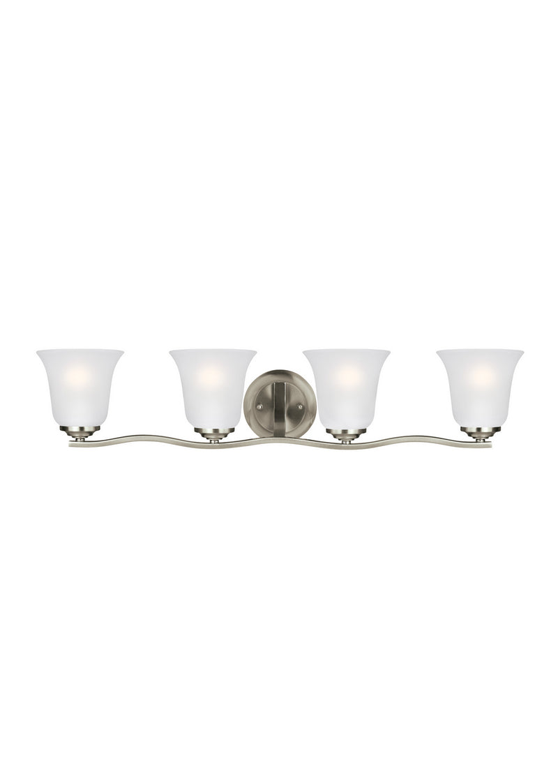 Generation Lighting 4439004EN3-962 Emmons Four Light Wall / Bath, Brushed Nickel Main Image.jpg
