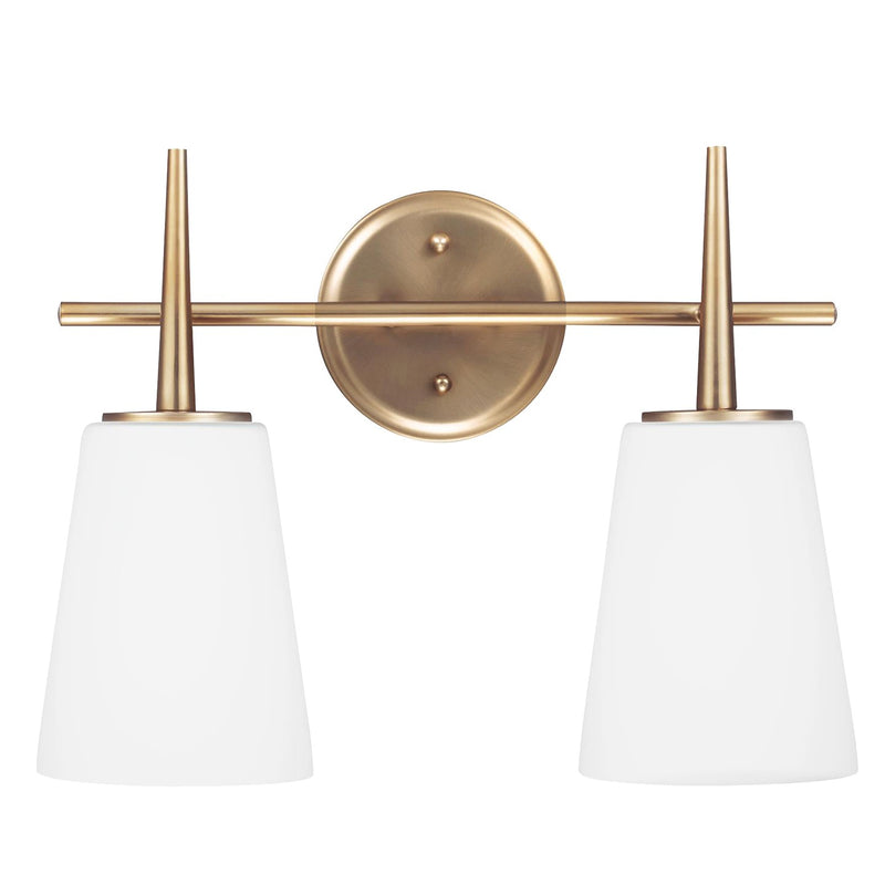 Generation Lighting 4440402EN3-848 Driscoll Two Light Wall / Bath, Satin Brass Main Image.jpg