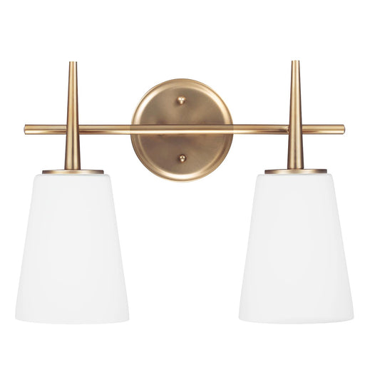 Generation Lighting 4440402EN3-848 Driscoll Two Light Wall / Bath, Satin Brass Main Image.jpg