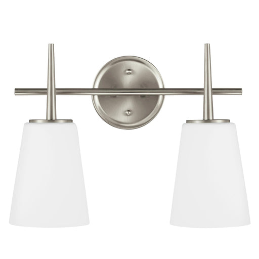 Generation Lighting 4440402EN3-962 Driscoll Two Light Wall / Bath, Brushed Nickel Main Image.jpg