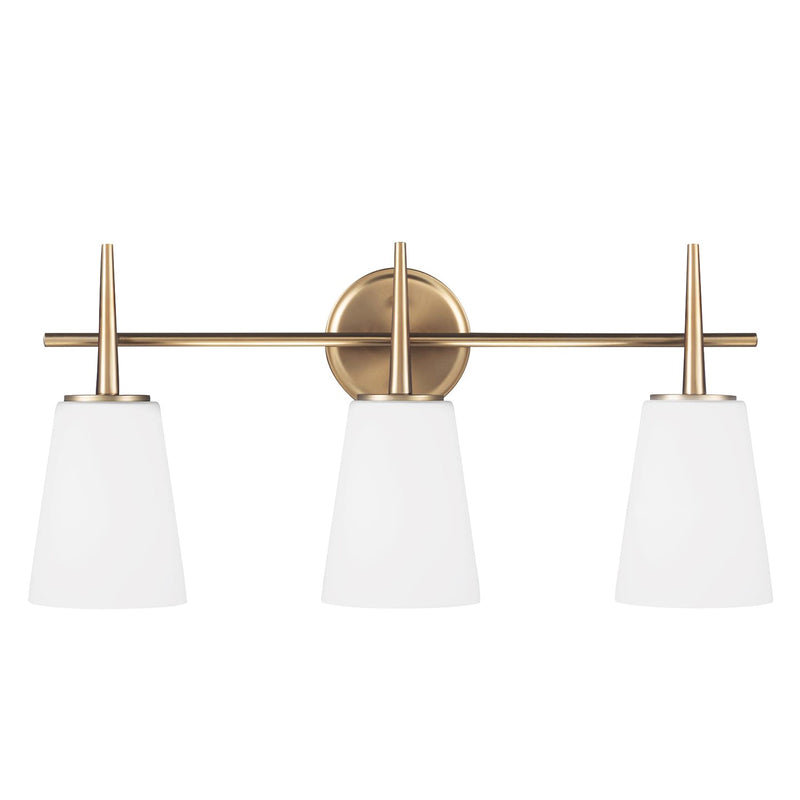 Generation Lighting 4440403EN3-848 Driscoll Three Light Wall / Bath, Satin Brass Main Image.jpg