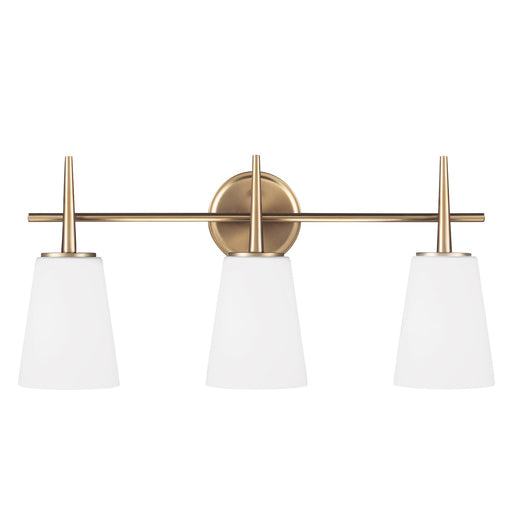 Generation Lighting 4440403EN3-848 Driscoll Three Light Wall / Bath, Satin Brass Main Image.jpg