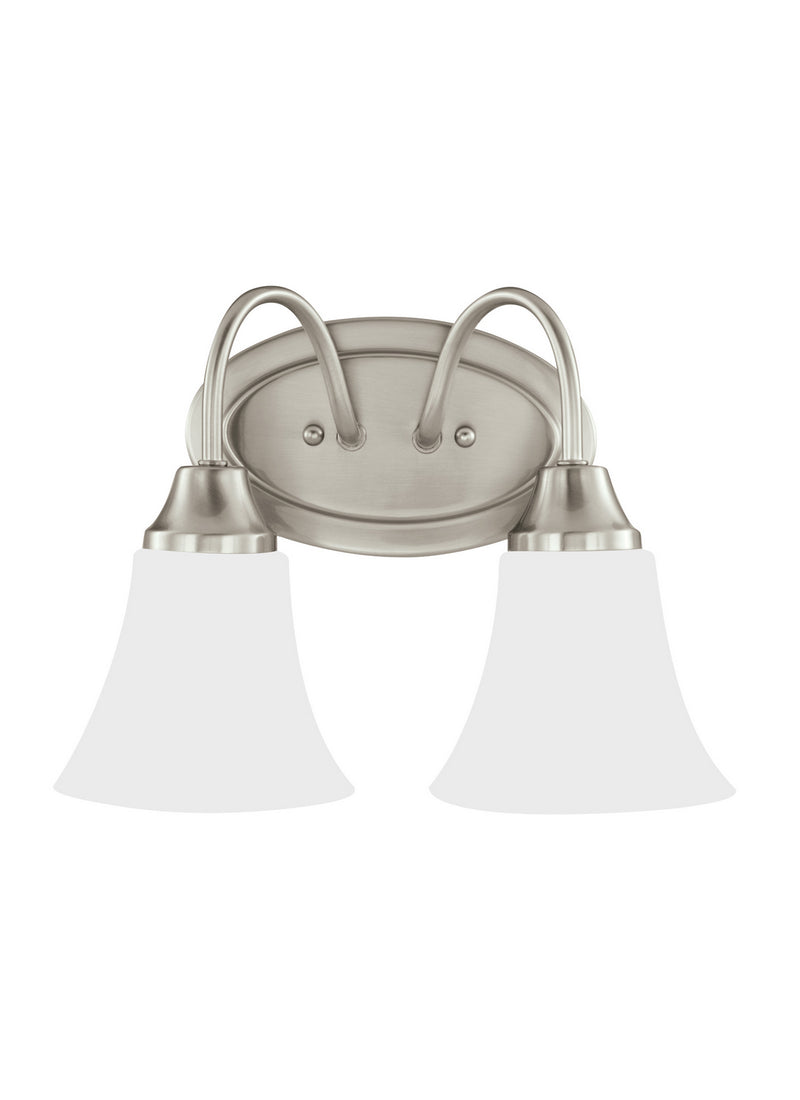 Generation Lighting 44806EN3-962 Holman Two Light Wall / Bath, Brushed Nickel Main Image.jpg