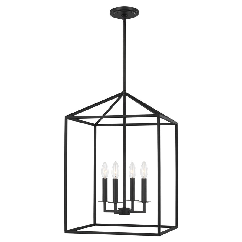 Generation Lighting 5115004EN-112 Perryton Four Light Hall / Foyer, Midnight Black Main Image.jpg