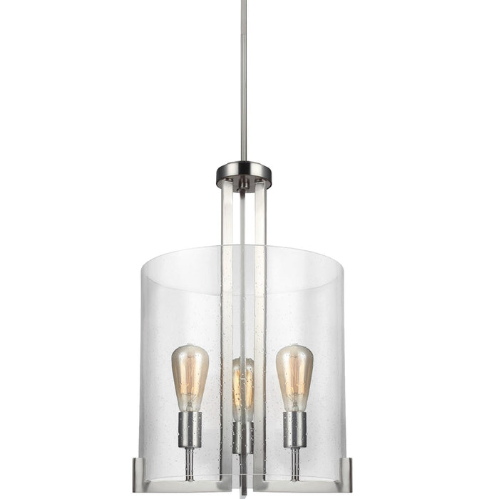 Generation Lighting 5126003-962 Dawes Three Light Hall / Foyer Pendant, Brushed Nickel Main Image.jpg