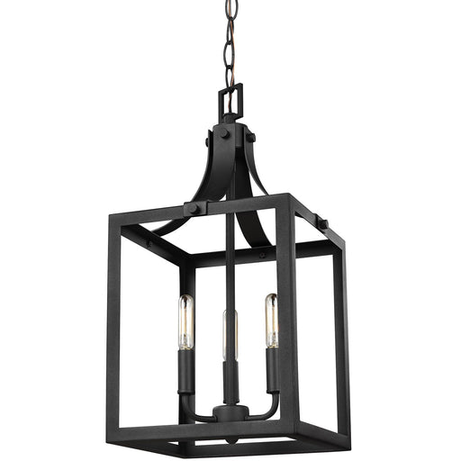 Generation Lighting 5140603-12 Labette Three Light Hall / Foyer Pendant, Black Main Image.jpg