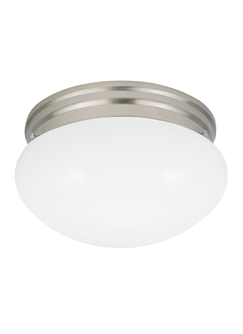 Generation Lighting 5326EN3-962 Webster One Light Flush Mount, Brushed Nickel Main Image.jpg