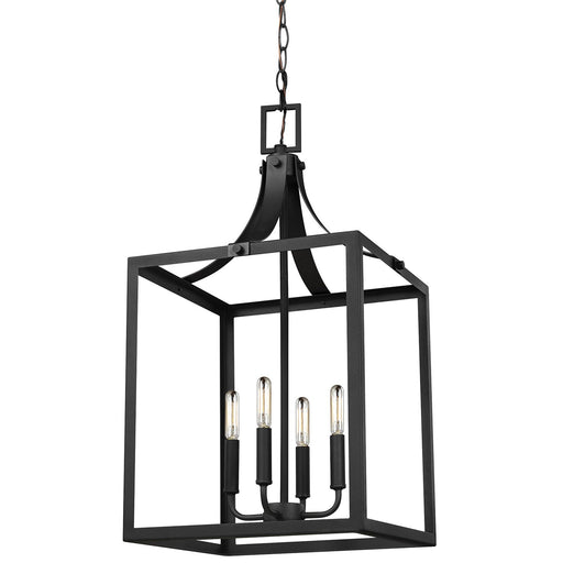 Generation Lighting 5340604-12 Labette Four Light Hall / Foyer Pendant, Black Main Image.jpg