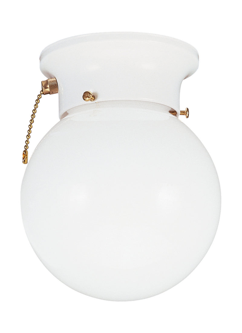Generation Lighting 5367PCEN3-15 Tomkin One Light Flush Mount, White Main Image.jpg