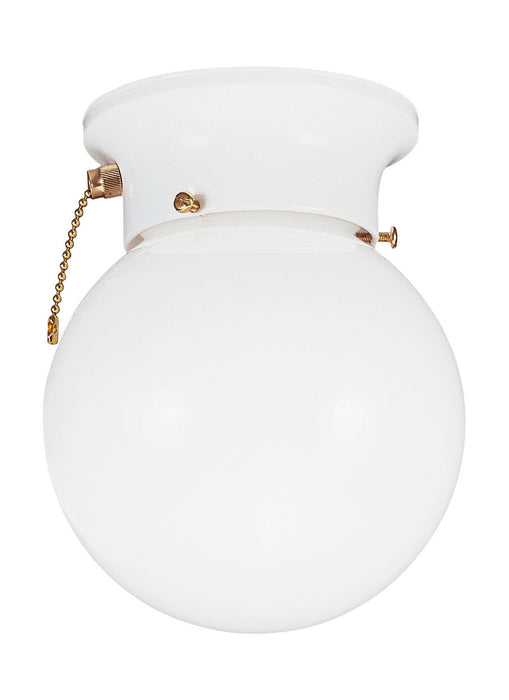 Generation Lighting 5367PCEN3-15 Tomkin One Light Flush Mount, White Main Image.jpg