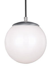 Visual Comfort Studio 6018-04 Leo - Hanging Globe One Light Pendant, Satin Aluminum Main Image.jpg