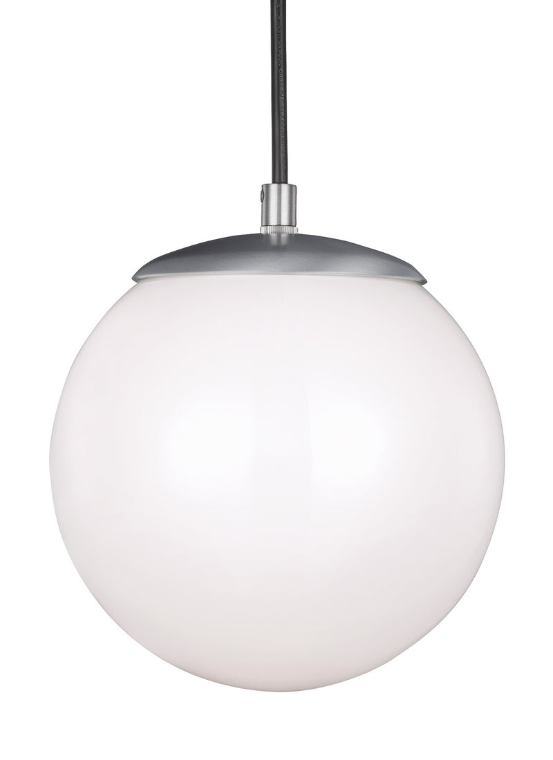 Visual Comfort Studio 6018-04 Leo - Hanging Globe One Light Pendant, Satin Aluminum Main Image.jpg