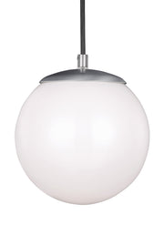 Visual Comfort Studio 6018EN3-04 Leo - Hanging Globe One Light Pendant, Satin Aluminum Main Image.jpg