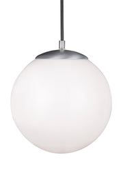 Visual Comfort Studio 6020-04 Leo - Hanging Globe One Light Pendant, Satin Aluminum Main Image.jpg