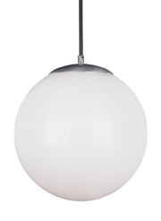 Visual Comfort Studio 6024-04 Leo - Hanging Globe One Light Pendant, Satin Aluminum Main Image.jpg