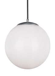 Visual Comfort Studio 6024EN3-04 Leo - Hanging Globe One Light Pendant, Satin Aluminum Main Image.jpg
