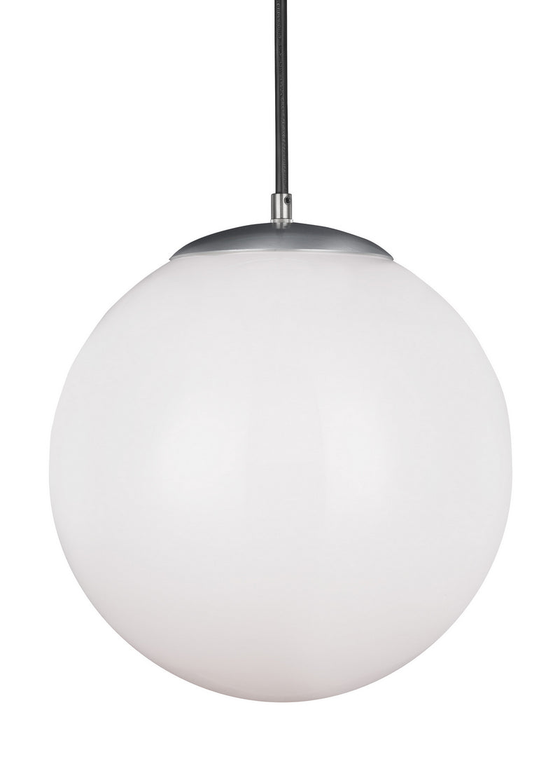 Visual Comfort Studio 6024EN3-04 Leo - Hanging Globe One Light Pendant, Satin Aluminum Main Image.jpg
