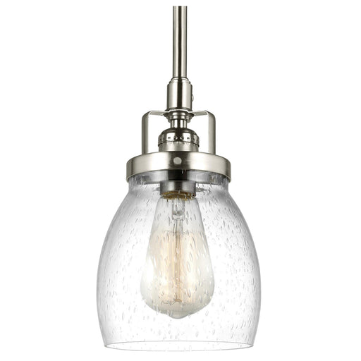 Generation Lighting 6114501-962 Belton One Light Mini-Pendant, Brushed Nickel Main Image.jpg