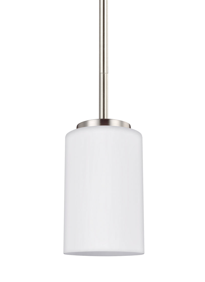 Generation Lighting 61160-962 Oslo One Light Mini-Pendant, Brushed Nickel Main Image.jpg