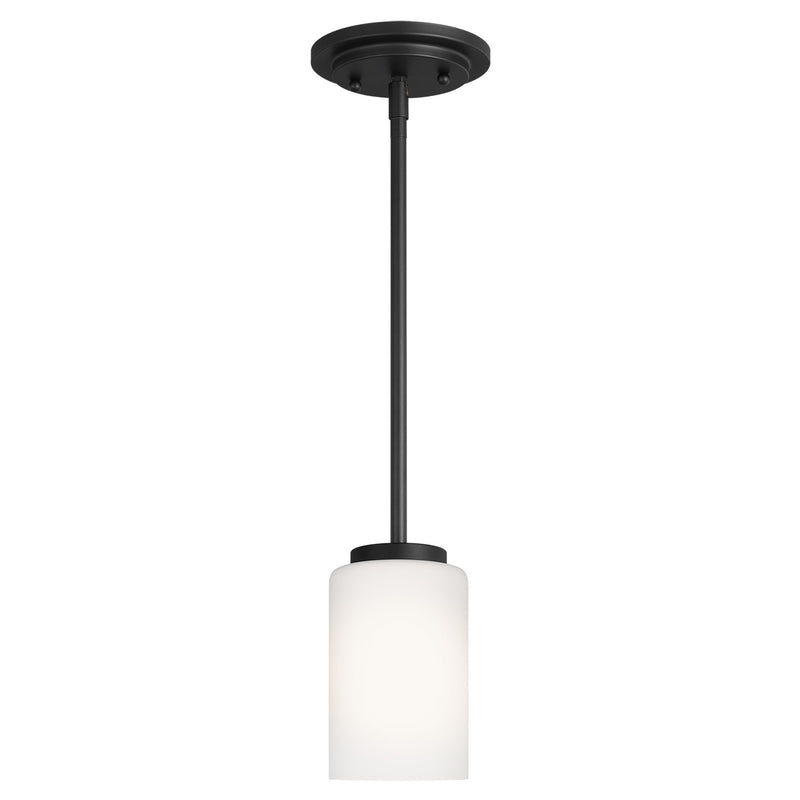 Generation Lighting 61160EN3-112 Oslo One Light Mini-Pendant, Midnight Black Main Image.jpg