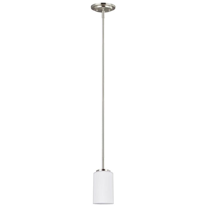 Generation Lighting 61160EN3-962 Oslo One Light Mini-Pendant, Brushed Nickel Main Image.jpg