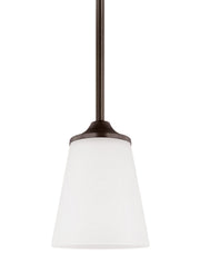 Generation Lighting 6124501EN3-710 Hanford One Light Mini-Pendant, Bronze Main Image.jpg