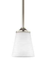 Generation Lighting 6124501EN3-962 Hanford One Light Mini-Pendant, Brushed Nickel Main Image.jpg