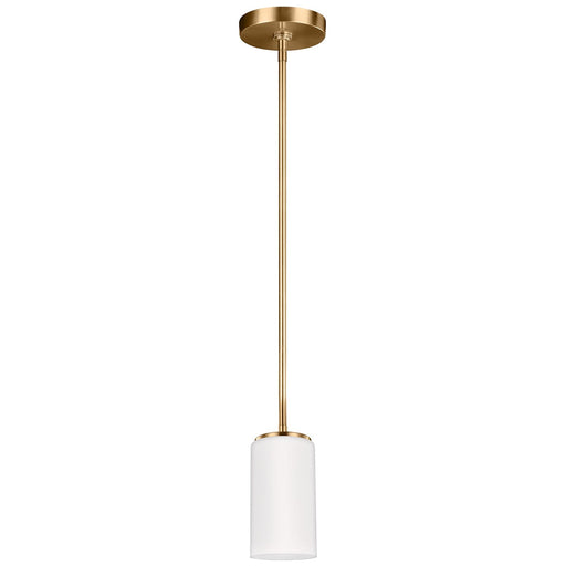 Generation Lighting 6124601-848 Alturas One Light Mini-Pendant, Satin Brass Main Image.jpg