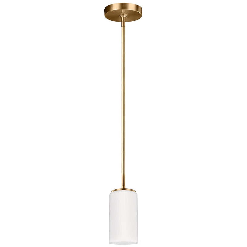 Generation Lighting 6124601EN3-848 Alturas One Light Mini-Pendant, Satin Brass Main Image.jpg