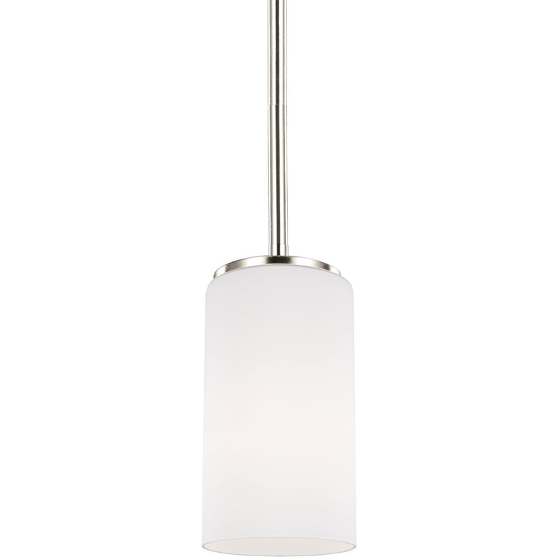 Generation Lighting 6124601EN3-962 Alturas One Light Mini-Pendant, Brushed Nickel Main Image.jpg
