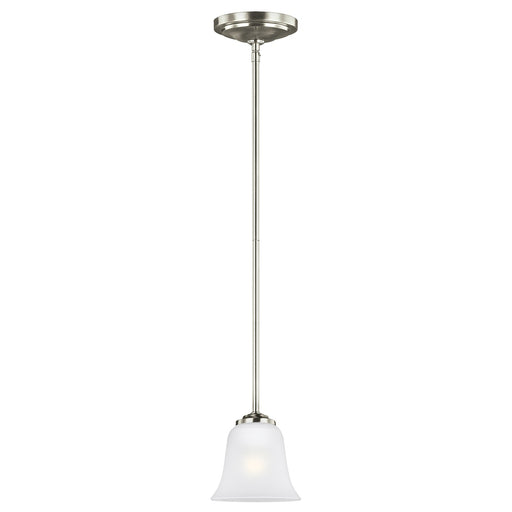 Generation Lighting 6139001-962 Emmons One Light Mini-Pendant, Brushed Nickel Main Image.jpg