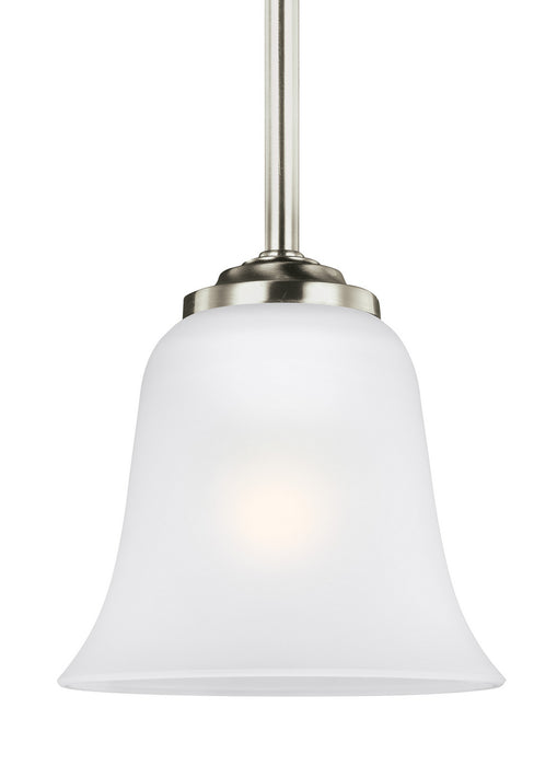 Generation Lighting 6139001EN3-962 Emmons One Light Mini-Pendant, Brushed Nickel Main Image.jpg