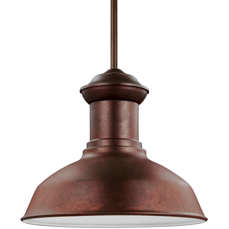 Generation Lighting 6247701EN3-44 Fredricksburg LED Outdoor Pendant, Weathered Copper Main Image.jpg