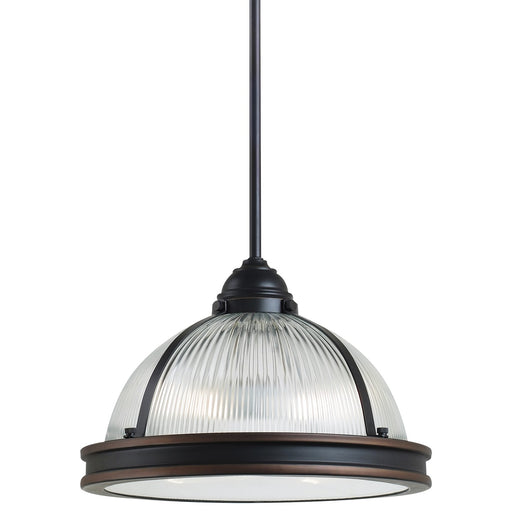 Generation Lighting 65061EN3-715 Pratt Street Prismatic Two Light Pendant, Autumn Bronze Main Image.jpg