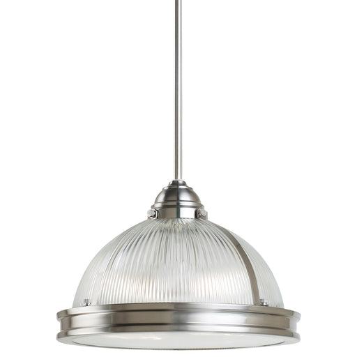 Generation Lighting 65061EN3-962 Pratt Street Prismatic Two Light Pendant, Brushed Nickel Main Image.jpg