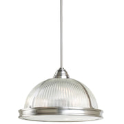 Generation Lighting 65062EN3-962 Pratt Street Prismatic Three Light Pendant, Brushed Nickel Main Image.jpg