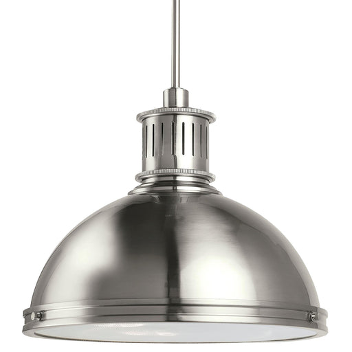 Generation Lighting 65087EN3-962 Pratt Street Metal Three Light Pendant, Brushed Nickel Main Image.jpg