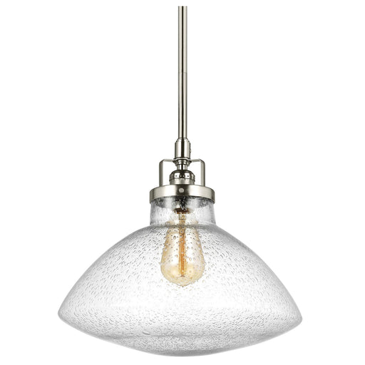 Generation Lighting 6514501-962 Belton One Light Pendant, Brushed Nickel Main Image.jpg