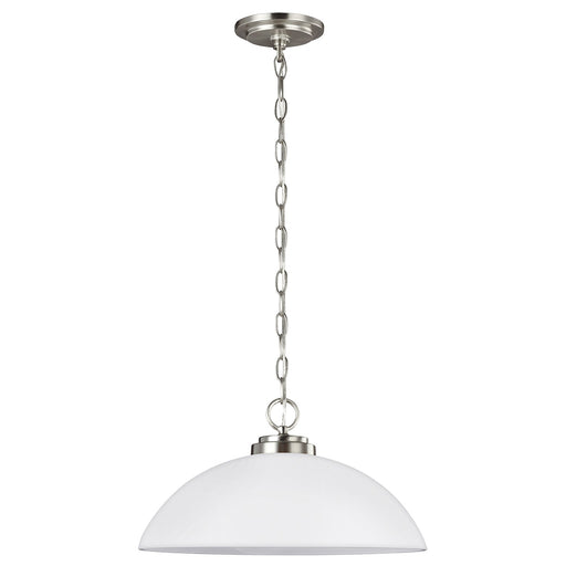 Generation Lighting 65160EN3-962 Oslo One Light Pendant, Brushed Nickel Main Image.jpg