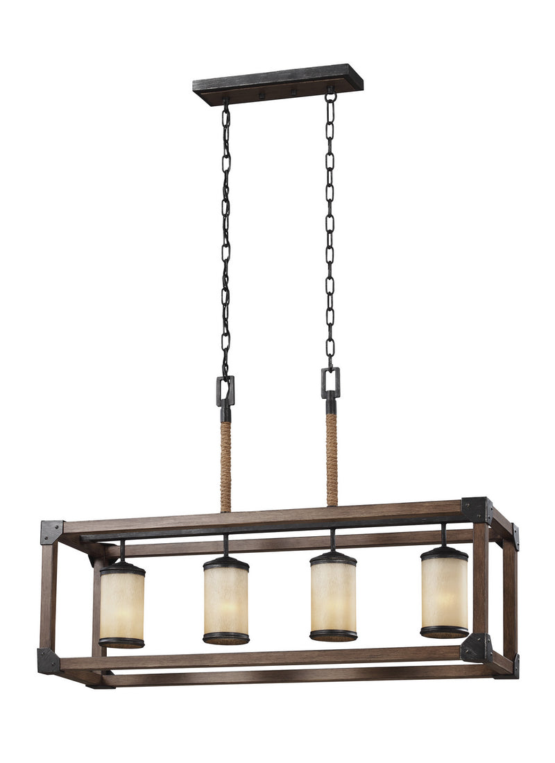 Generation Lighting 6613304EN3-846 Dunning Four Light Island Pendant, Stardust Main Image.jpg