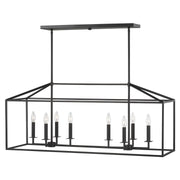 Generation Lighting 6615008EN-112 Perryton Eight Light Island Pendant, Midnight Black Main Image.jpg